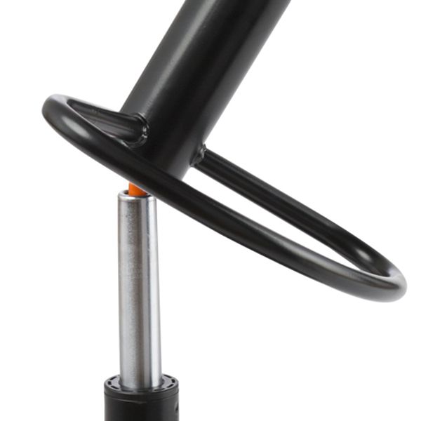 Black Modern Metal Bar Stool Adjustable Footrest Low Back Indoor Stool