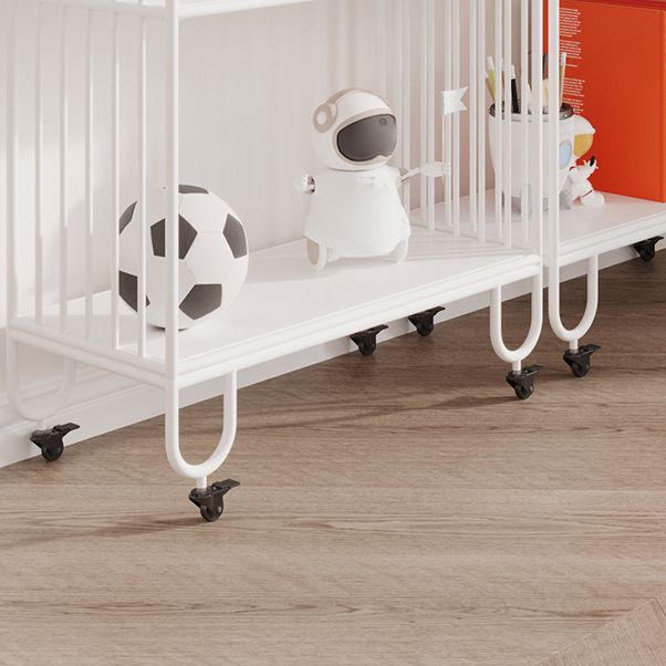 11" Wide Contemporary Bookshelf Open Back Shelves Included Iron Bookcase