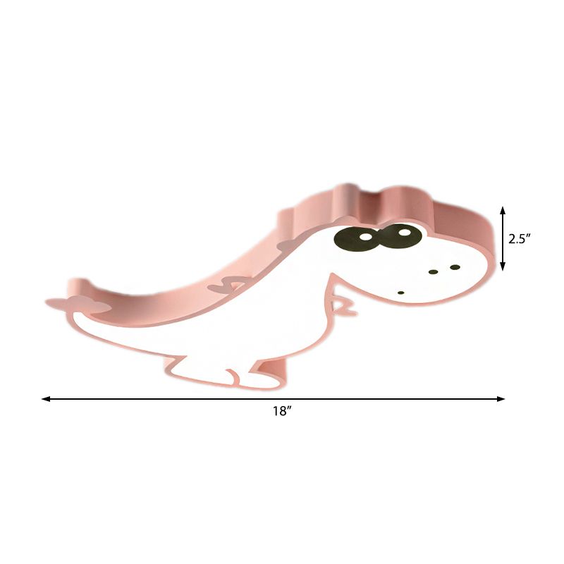 Boys Bedroom Cute Dragon Ceiling Fixture Acrylic Cartoon Macaron LED Ceiling Mount Light