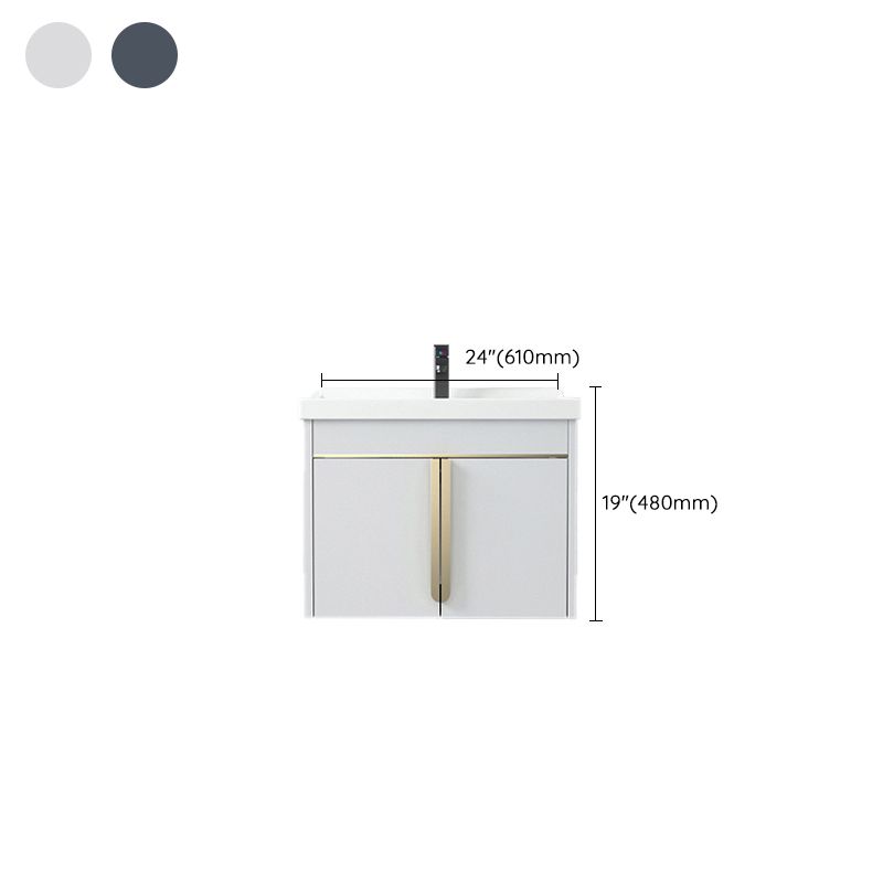 Contemporary Wall Mount Bath Vanity Mirror Cabinet Vanity Cabinet with Storage Shelving