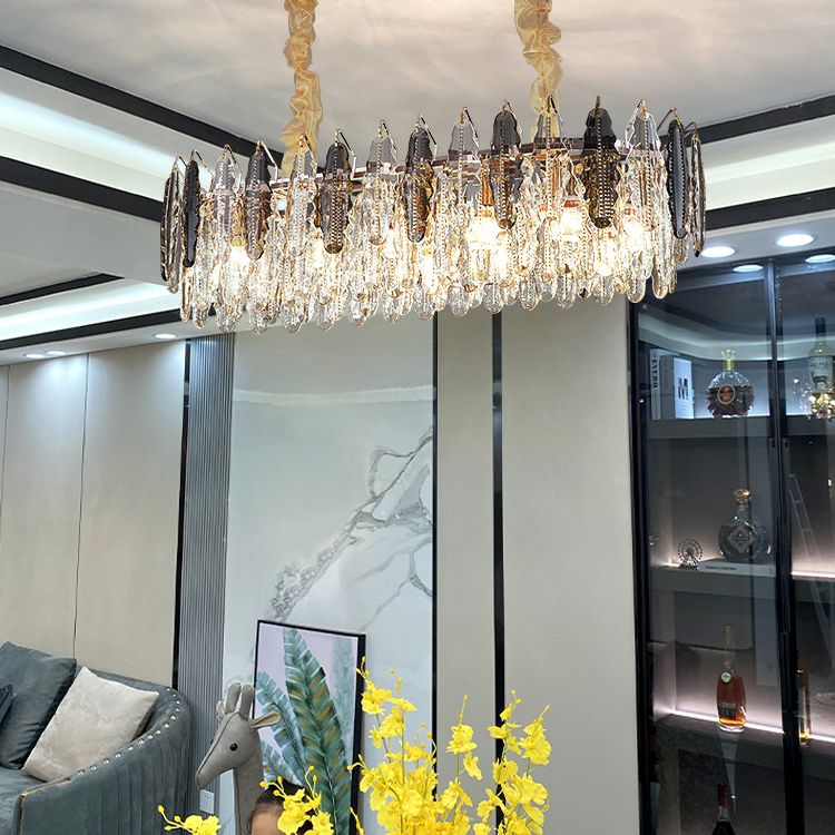 Geometrische hängende Leuchten zeitgenössischer Kristallküchen Anhänger Lichter