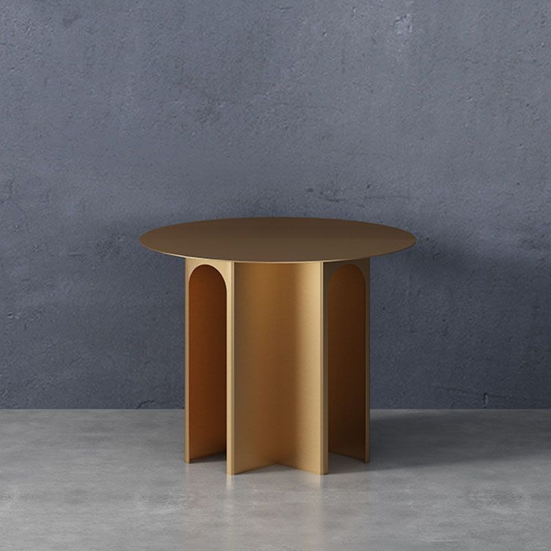 19.6"Tall Mid-Century Metal Round Top Side Table Pedestal End Table