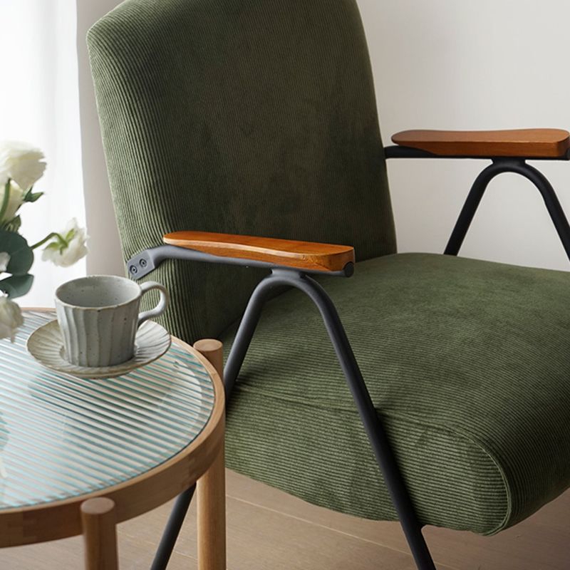 Mid-Century Modern Arm Chair Living Room Arms Included Square Arms Accent Chair