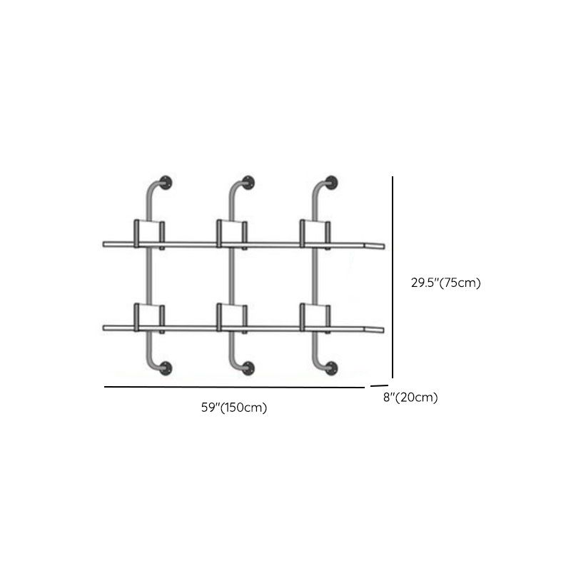 Glam Engineered Wood Bookshelf Floating White Closed Back Bookcase