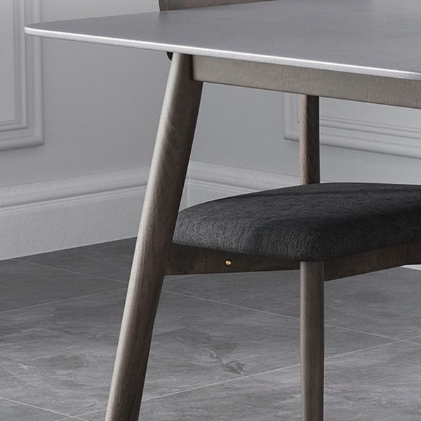 Table à manger de cuisine en pierre fritrée moderne