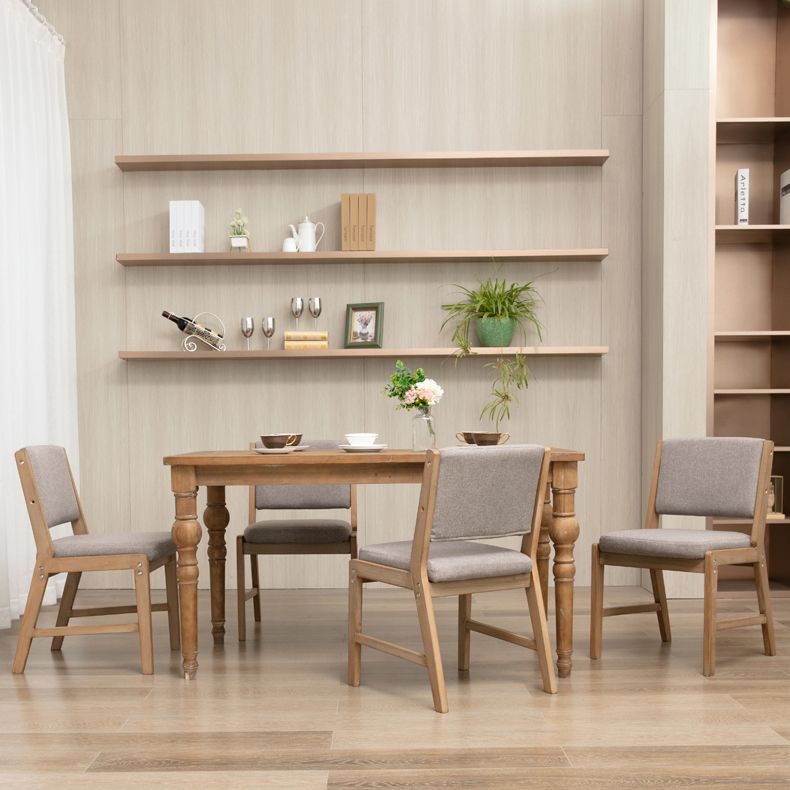 Nordic Style Upholstered Side Chairs Open Back Dining Side Chairs for Kitchen