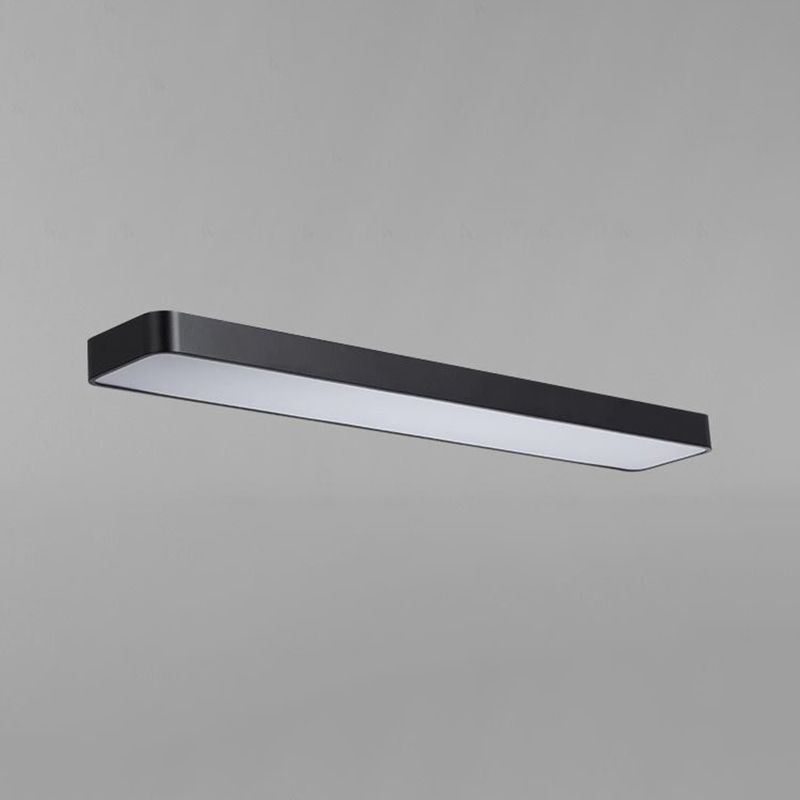Plafonnier LED rectangulaire contemporain à montage encastré pour bureau
