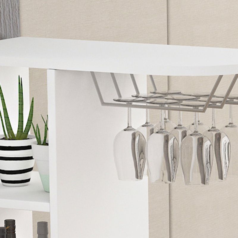 Contemporary Stone Rectangle Bar Height Table for Living Room