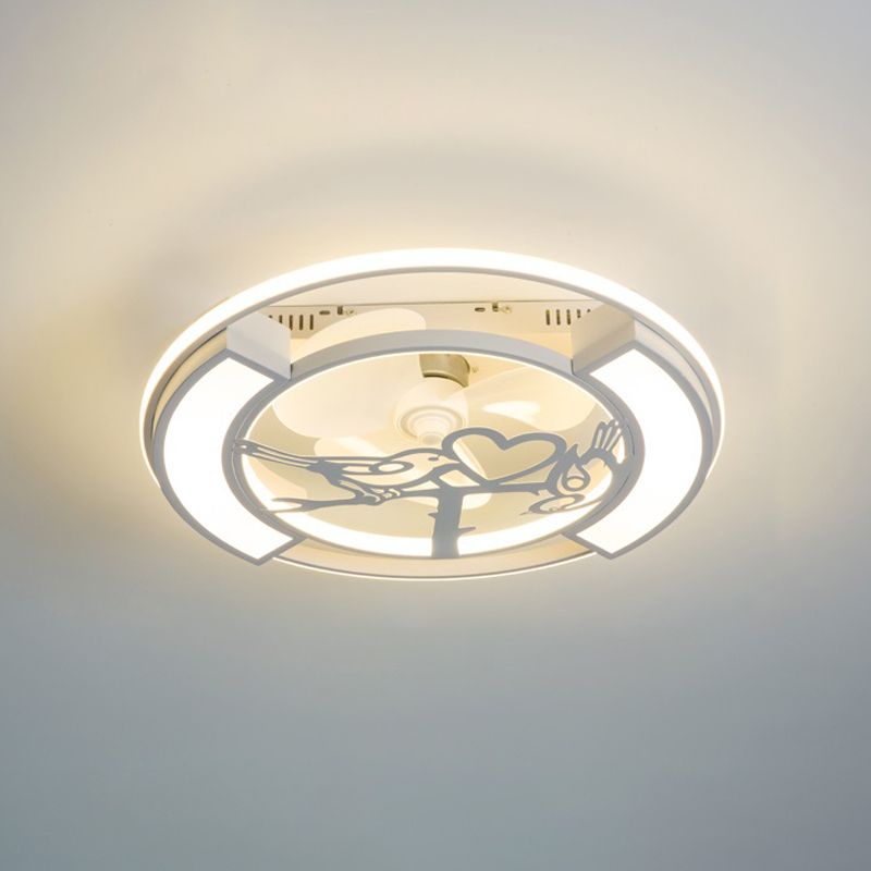 Lampada per ventola a soffitto moderna Nordic Acrilico da letto da letto Soggiorno semifulò la luce del soffitto
