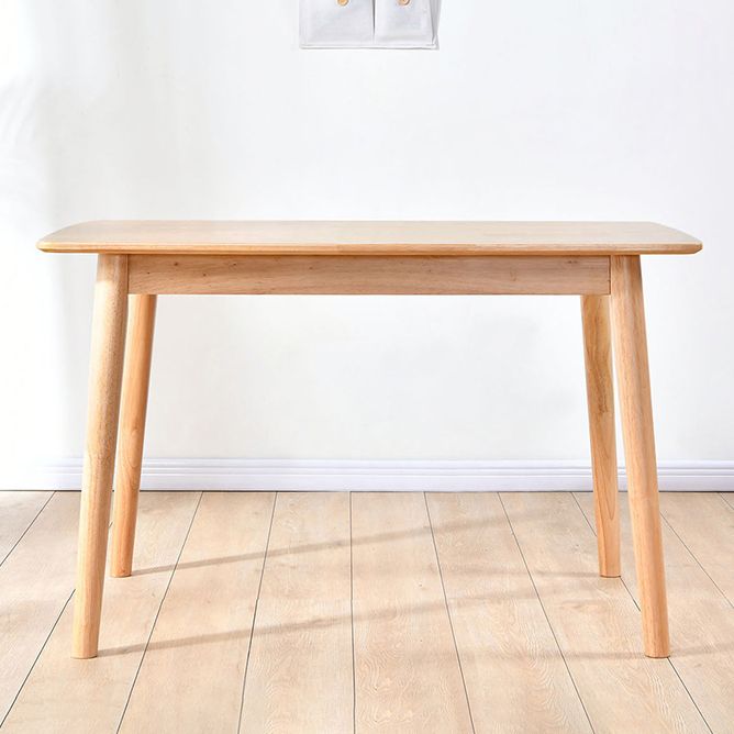 Contemporary Solid Wood Standard Dining Set Rectangle Kitchen Dining Set with 4 Legs Table
