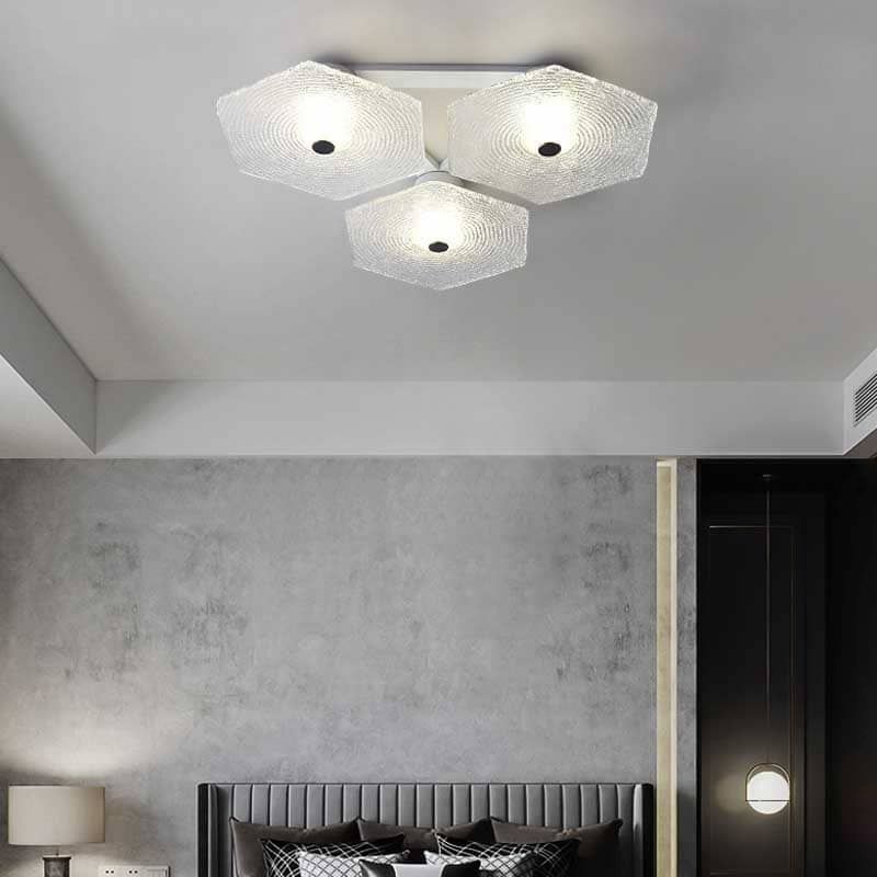 Modernism Flush Mount Glass Ceiling Light Fixture for Living Room