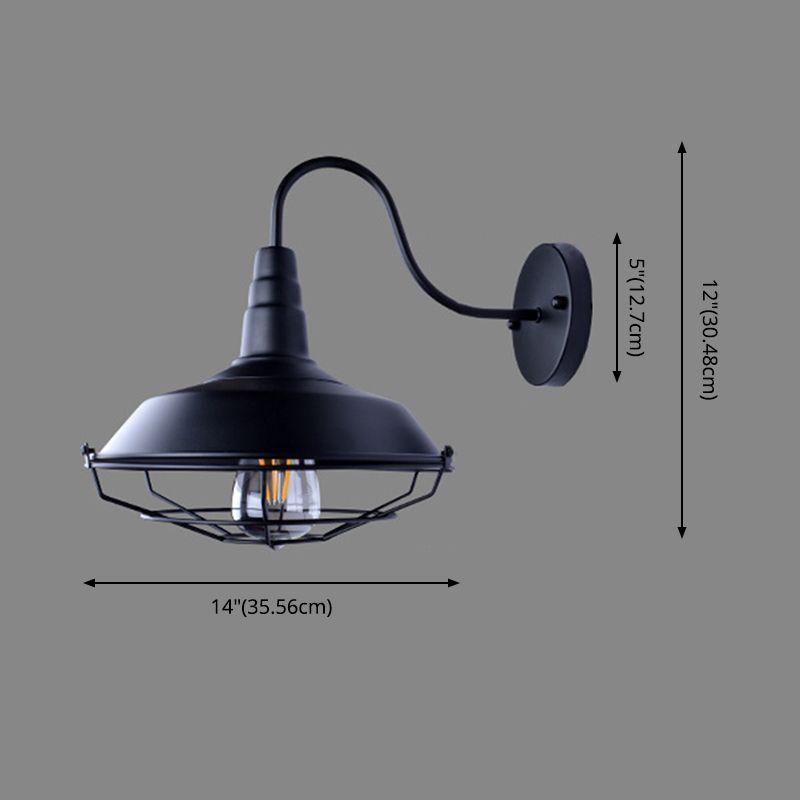 1 Light Metal Wall Mounted Light Fixture Industrial Lantern Wall Sconce Light Fixtures for Hall And Foyer