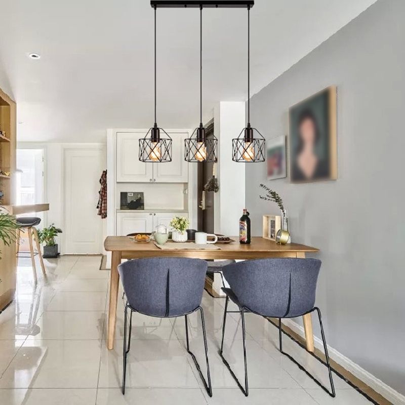 Forme de géométrie en métal Lumières suspendues industrielles multiples liminaires de support de suspension légers