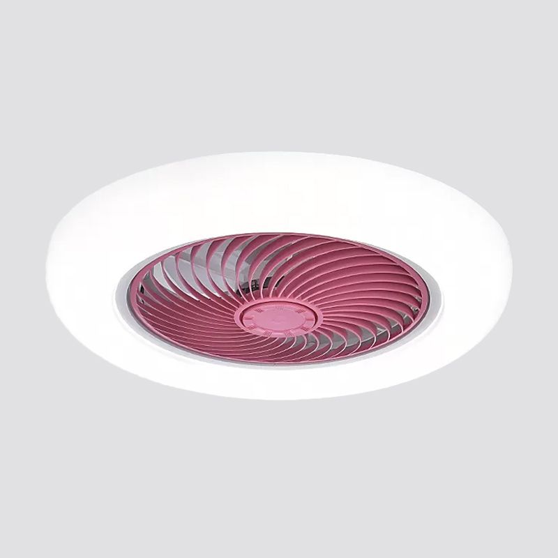 Acrylkreishänge -Lüfterlampe Moderne 20,5 "breit LED Semi Flush Mount Light, 7 Klingen