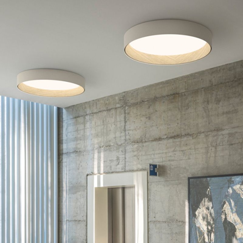Minimalism Aluminum LED Ceiling Mounted Light Cylinder 1-Light Flush Light for Living Room