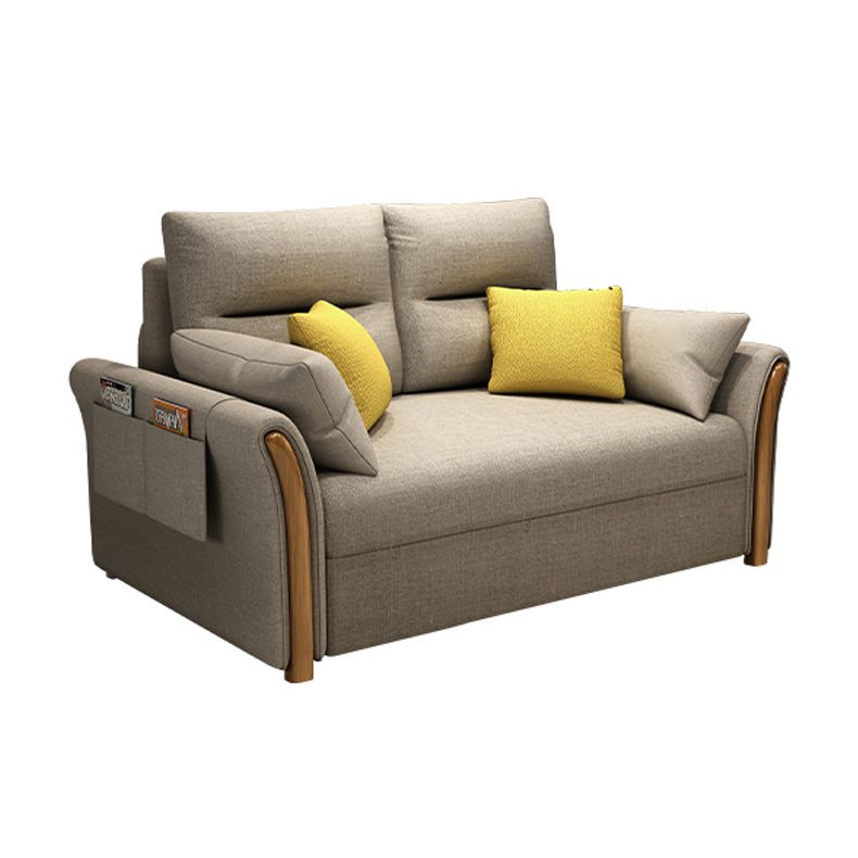 Pillow Included Sofa Futon Cushion Back Flared Arms Convertible Sofa