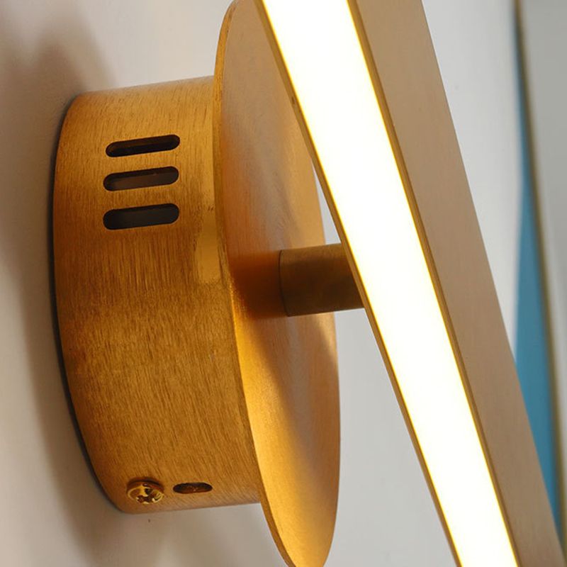 Lampada a parete a LED in alluminio spazzolato oro design rotabile in stile nordico semplicità da letto a parete luce