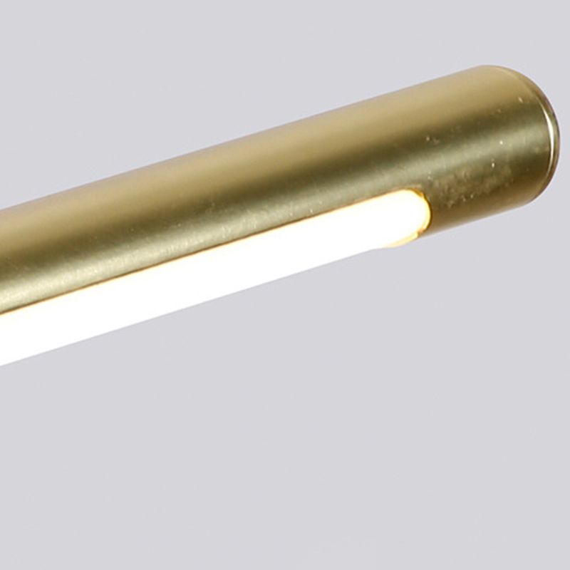 Linear Wall Light Fixture Modern Metal 1 Light Sconce Light in Gold