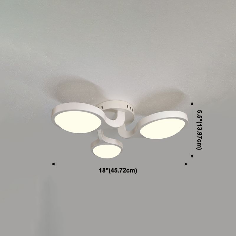 Minimalismo moderno Sputnik lámpara de techo acrílico sombra montaje empotrado luz para sala de estar