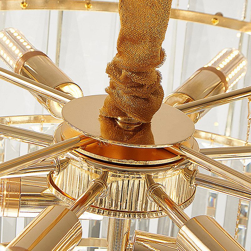 Luz de techo de cristal de tiras de luz de lámpara de lujo contemporánea para el hogar para el hogar