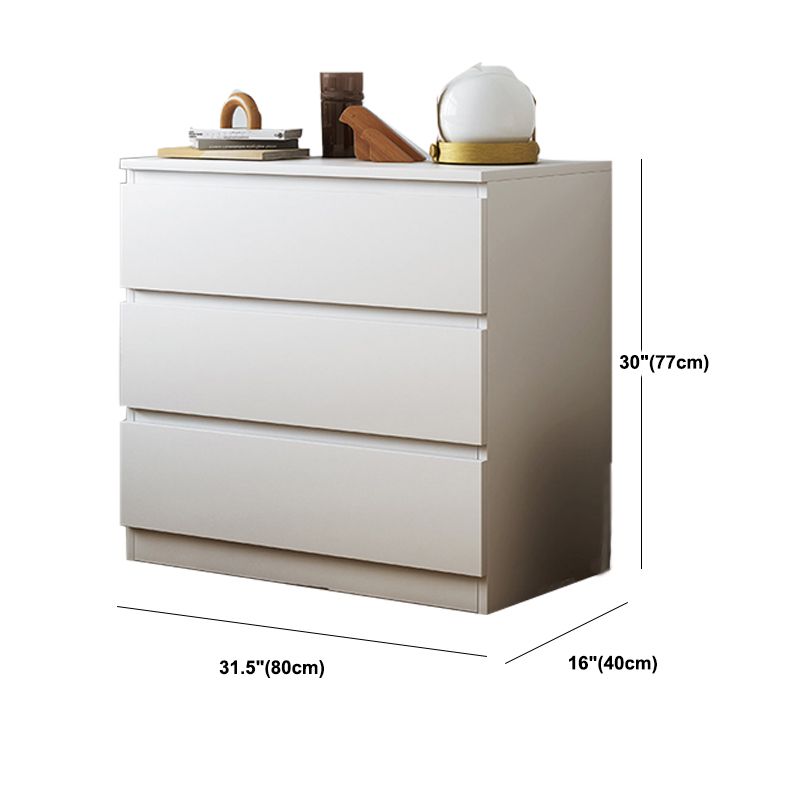 Contemporary White Storage Chest Dresser Wood Bedroom Dresser