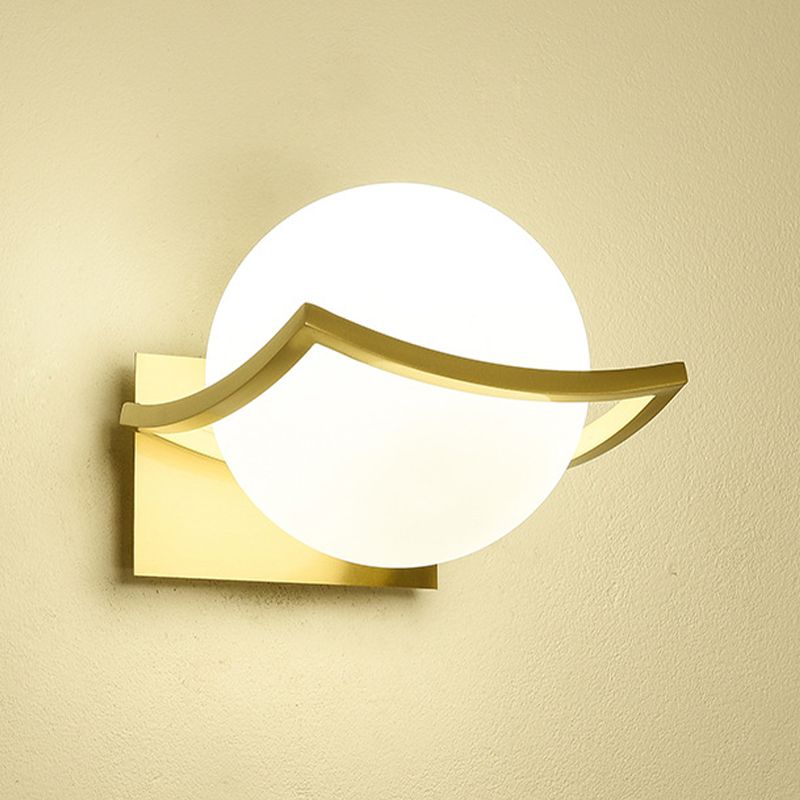 Contemporary Wall Sconce Globe Glass Sconce Lighting for Bedroom