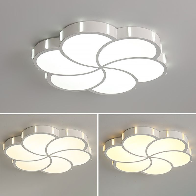 Einfachheit LED Decke Flush Mount Weiß geometrische Flush Licht mit Acryl Schatten für Wohnzimmer