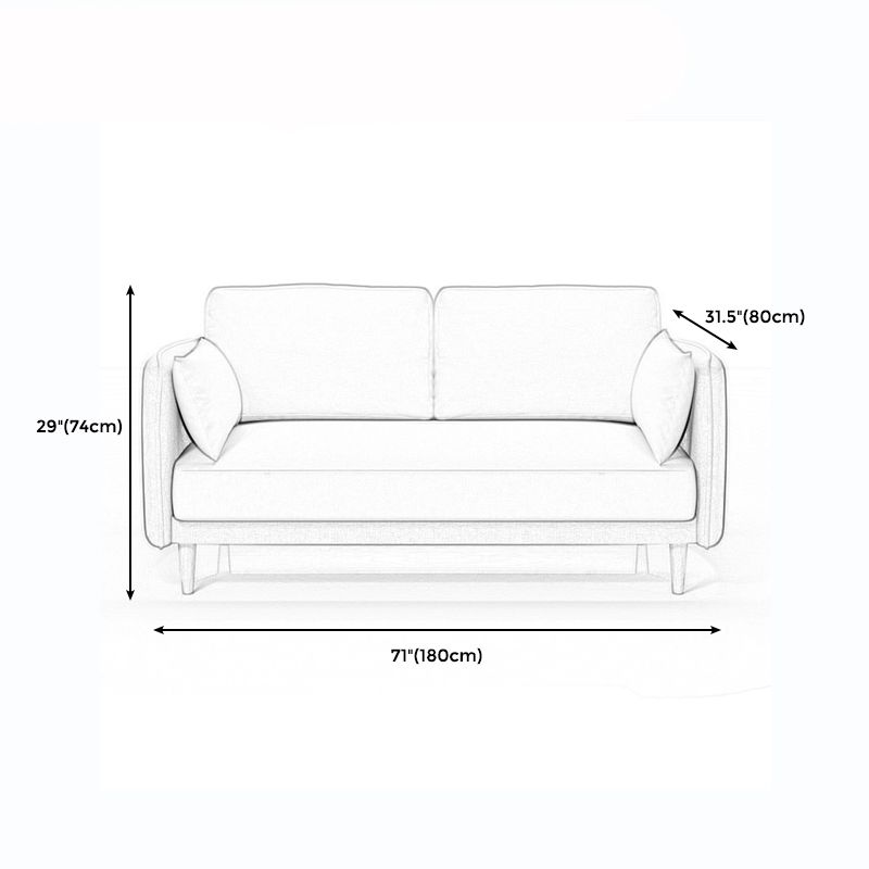 Tuxedo Arm Sofa Scandinavian Fabric Sofa 29.13" D x 31.89" H