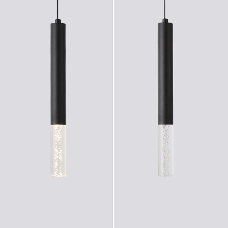 Luce cilindrica a led cilindrica luce nella moderna semplicità in alluminio lampada sospesa con ombra acrilica