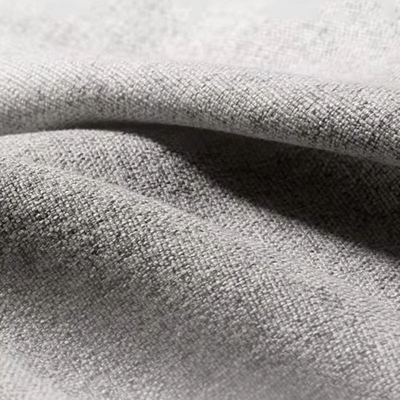 Modern Fabric Sleeper in Light Gray Flared Arm Futon And Mattress with Storage