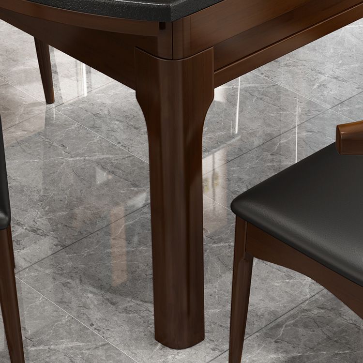 Modern Stone Scalable Dining Table Rubber Legs for Dining Room
