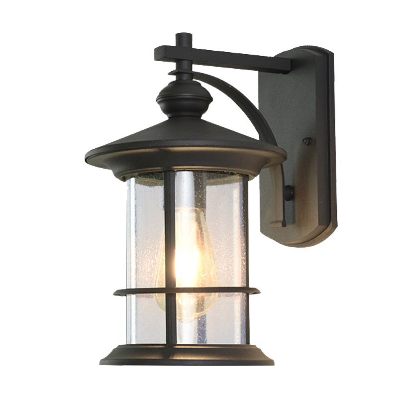 American Style Glass Wall Light Post-box Shape Wall Sconce for Outdoors