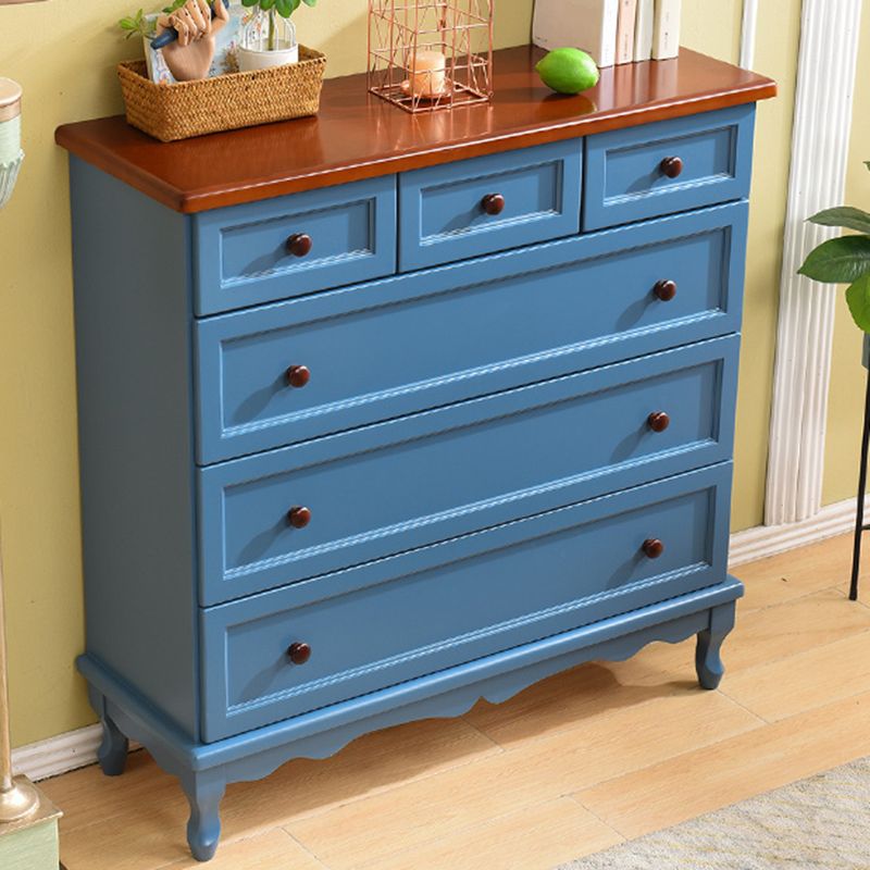 Nautical Solid Wood Storage Chest Bedroom Chest with Multi Drawers