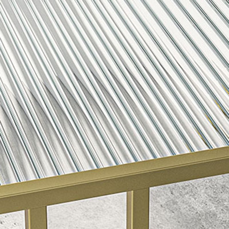 4-Shelf Modern Open Etagere Bookshelf with Iron Frame Glass Shelf