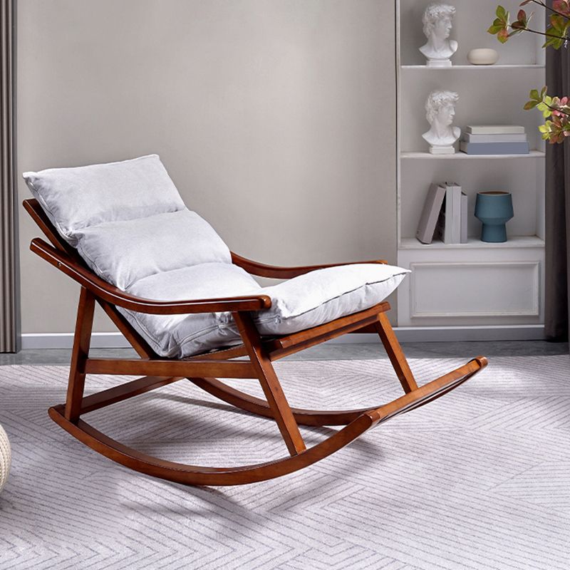 Modern Rocker Chair Solid Wood Frame Spindle Rocker Chair for Living Room