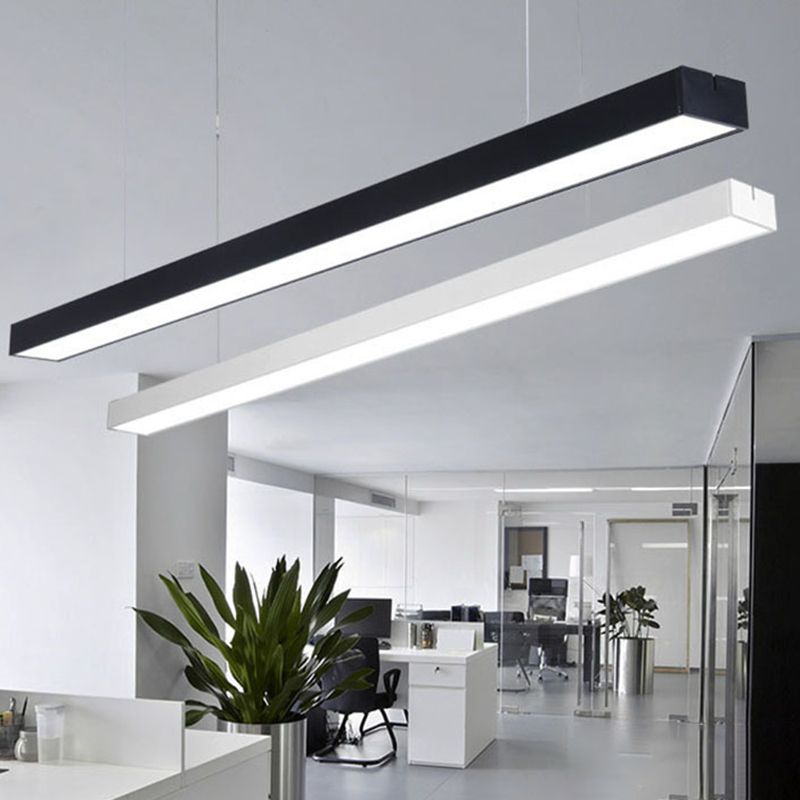 Luce del soffitto a sospensione di metallo rettangolare Modern Aione per l'illuminazione a sospensione per ufficio