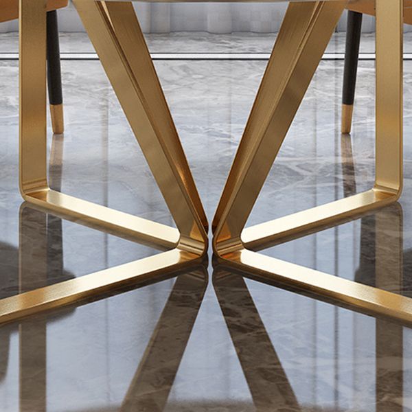Glam witte marmeren eettafel Standaard ronde eettafel voor keuken