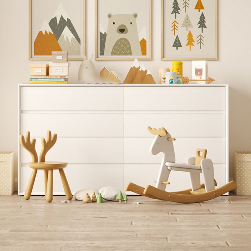 Horizontal Storage Chest Dresser Modern Storage Chest with 8 Drawers