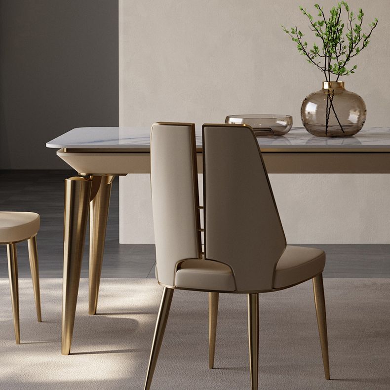 Designer Style Sintered Stone Dining Set Rectangle 1/4/7 Pieces Dining Table with Chairs