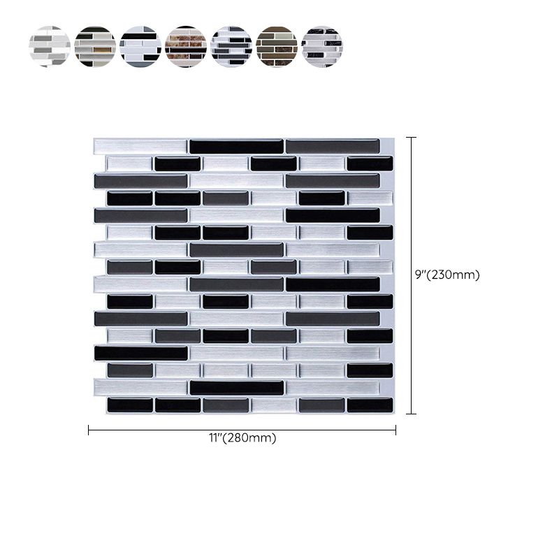 Peel and Stick Wall Tile PVC Rectangle Peel and Stick Subway Wall Tile for Kitchen