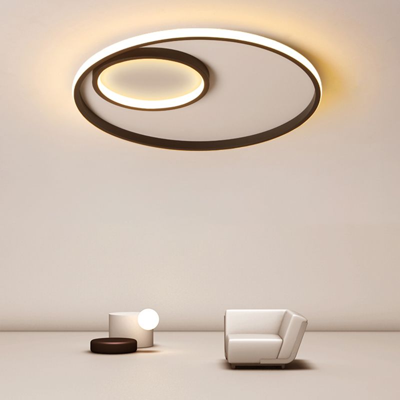 Nordic Halo Deckenleuchte Metall Schlafzimmer LED ultradünne Unterputzleuchte