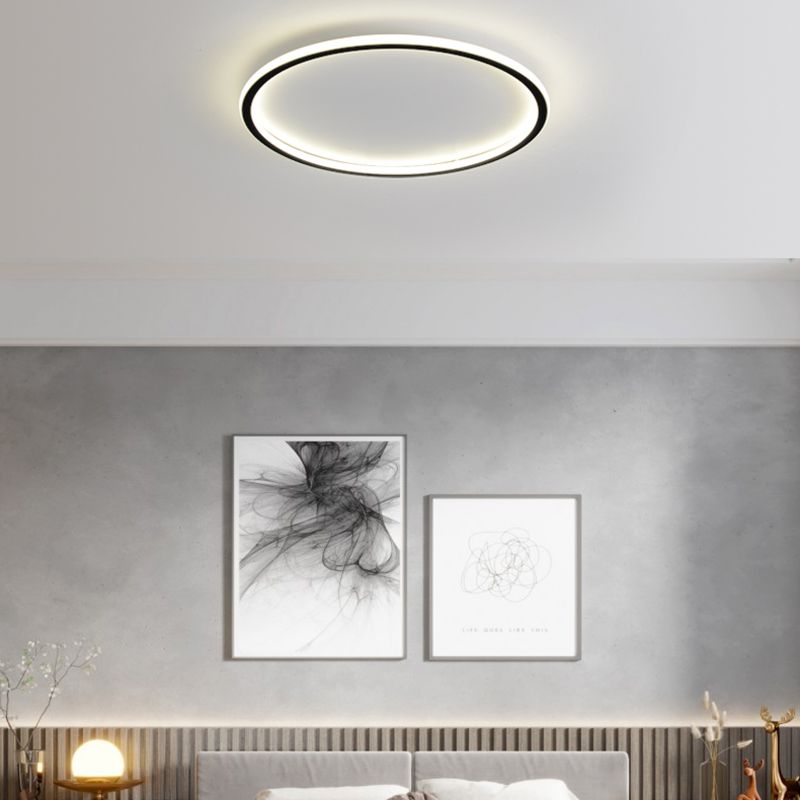 Lámpara de techo LED de forma redonda y sencilla y moderna, lámpara de montaje empotrado para dormitorio