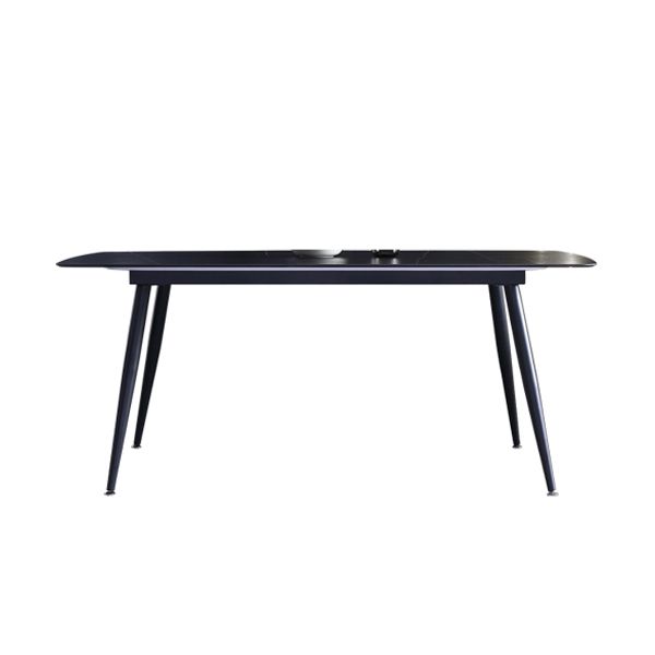 Rectangle Dining Table Industrial Stone Dining Table with 4 Legs
