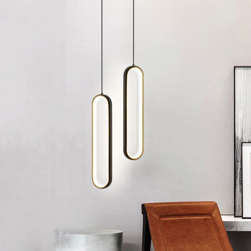 Koper LED lineair hanglampje in moderne luxe stijl acrylhangende lamp voor binnenruimtes
