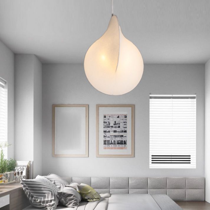 3-licht zijden hangend licht in moderne beknopte stijl roestvrijstalen geometrische hanglamp in het wit