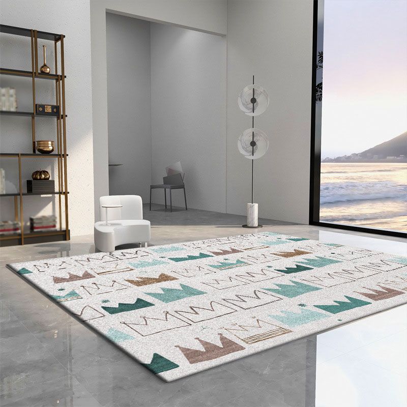 Tapis Chic et moderne, bloc de couleurs, en Polyester, avec envers antidérapant, pour la décoration de la maison