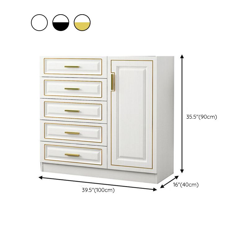 15.75" W Bachelor's Chest Wooden Home Double Dresser Without Mirror