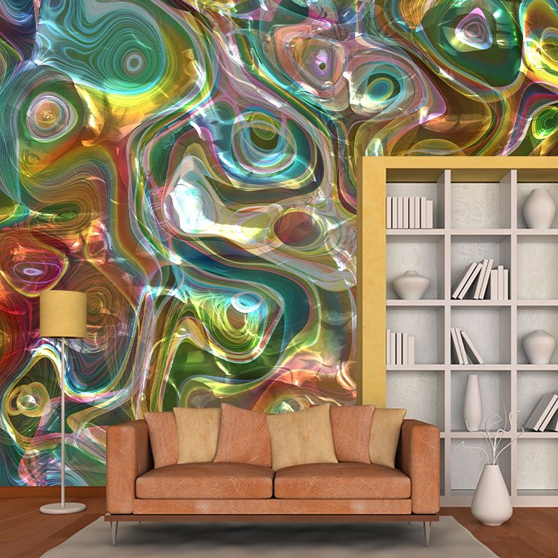 Illustration Pattern Mildew Contemporary Wall Mural for Living Room