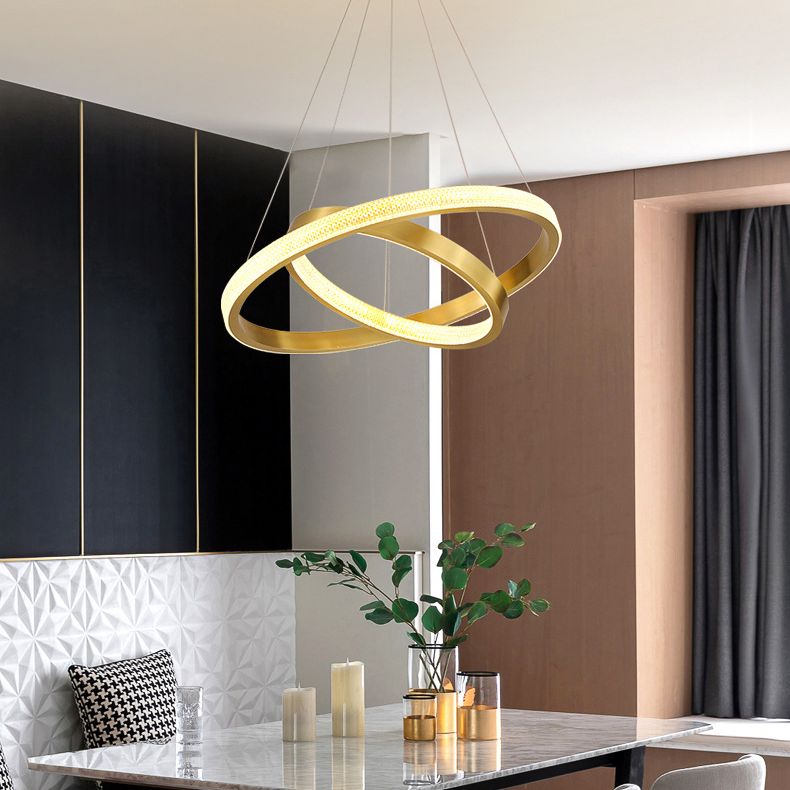 Simplicity Multi-Layer Suspended Lighting Fixture Acrylic Hanging Ceiling Fixture for Restaurant