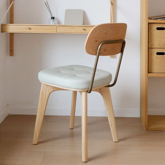 Silla de comedor tradicional de madera, cafetería, silla lateral de comedor sin brazos con respaldo abierto (juego de 2)